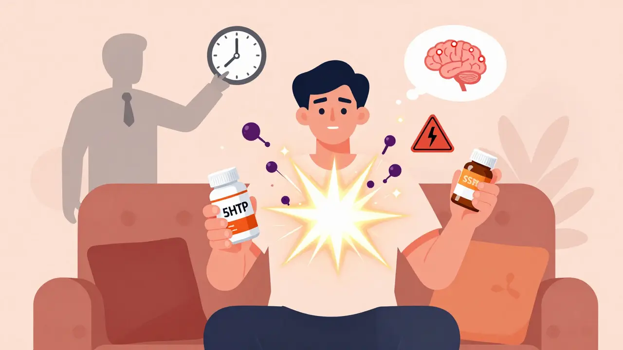 Riesgo de síndrome serotoninérgico al combinar 5-HTP y antidepresivos SSRIs