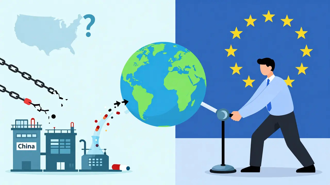 Comparación entre el sistema estadounidense sin poder de retiro obligatorio y el europeo con autoridad regulatoria directa.