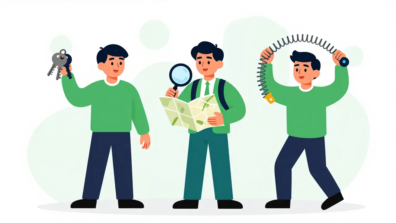 Personajes planos representan estrategias como diversificación y visibilidad digital para mitigar escasez.