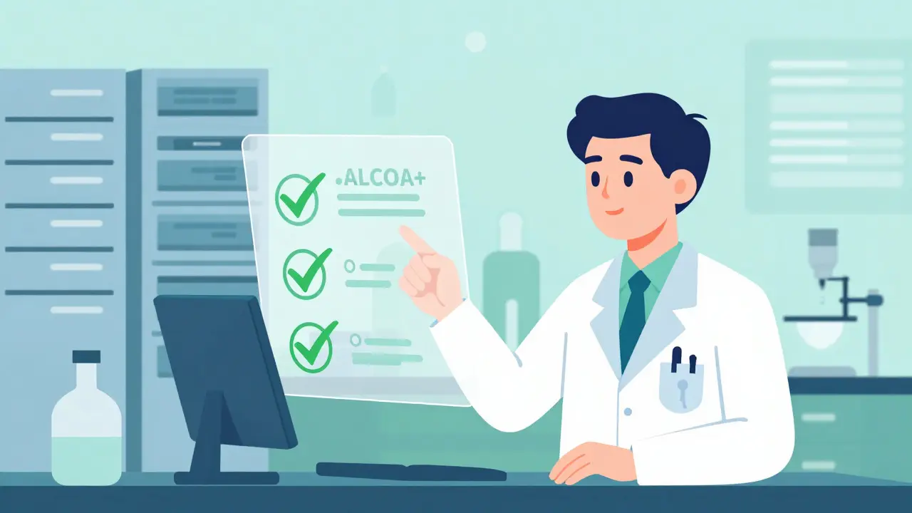 Concepto de integridad de datos en laboratorio farmacéutico